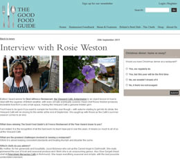 Rosie Weston interview with The Good Food Guide